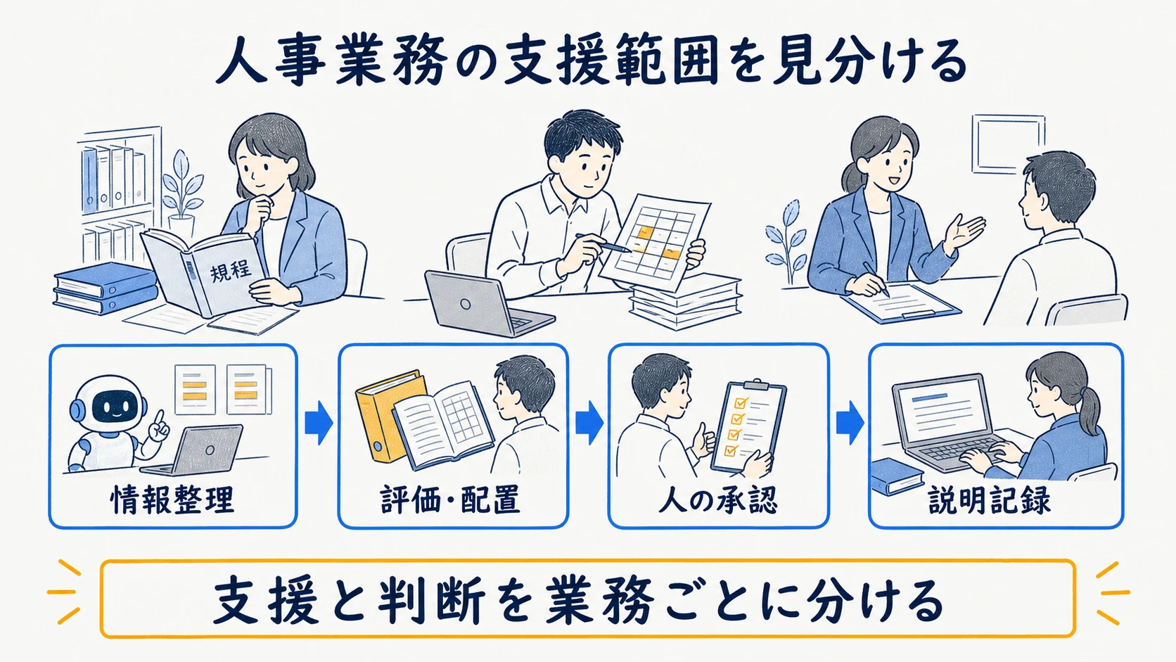 人事労務における業務別のAI適用可否
