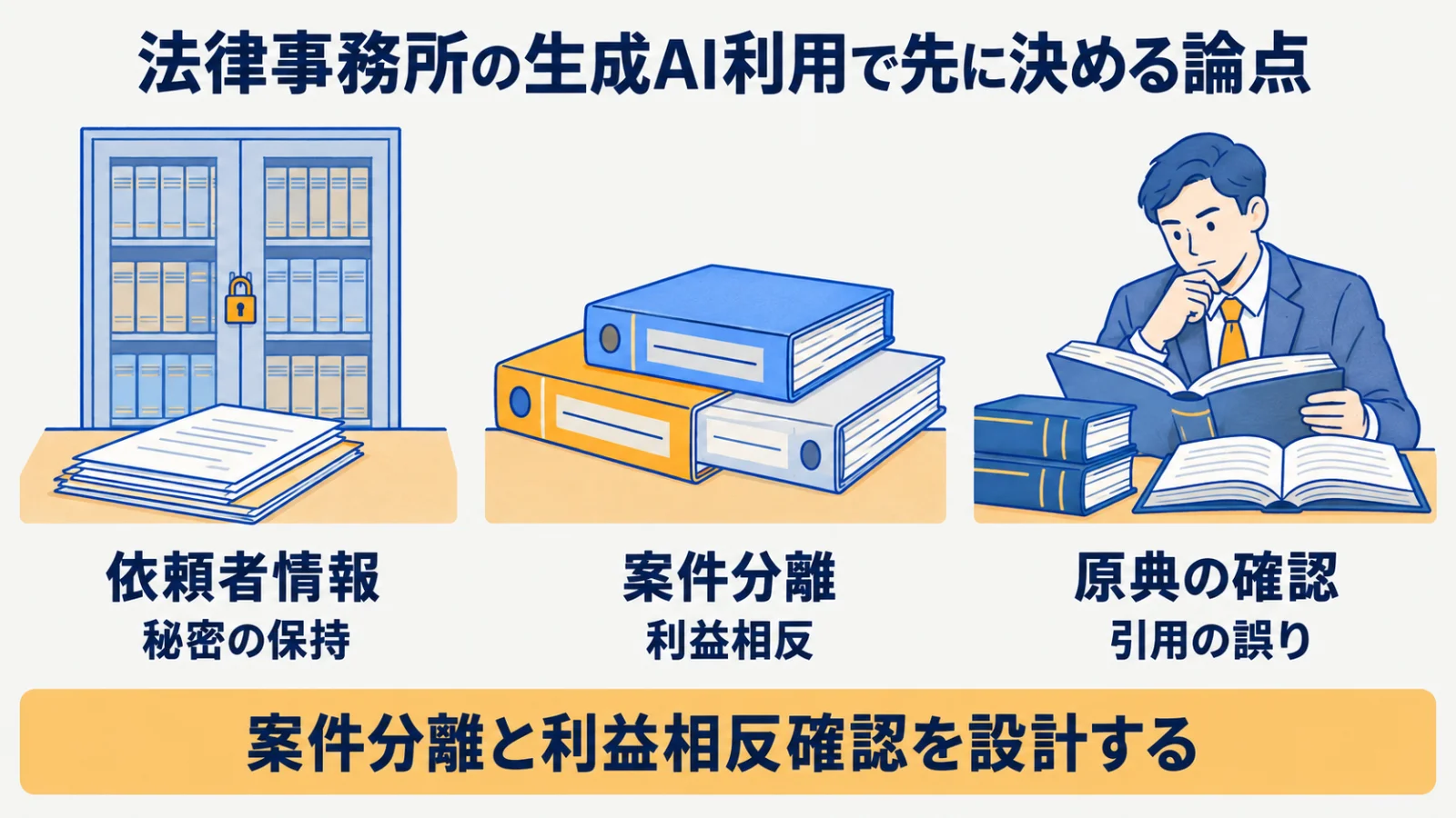 依頼者情報・案件分離・原典確認を分けた法律事務所のリスク地図