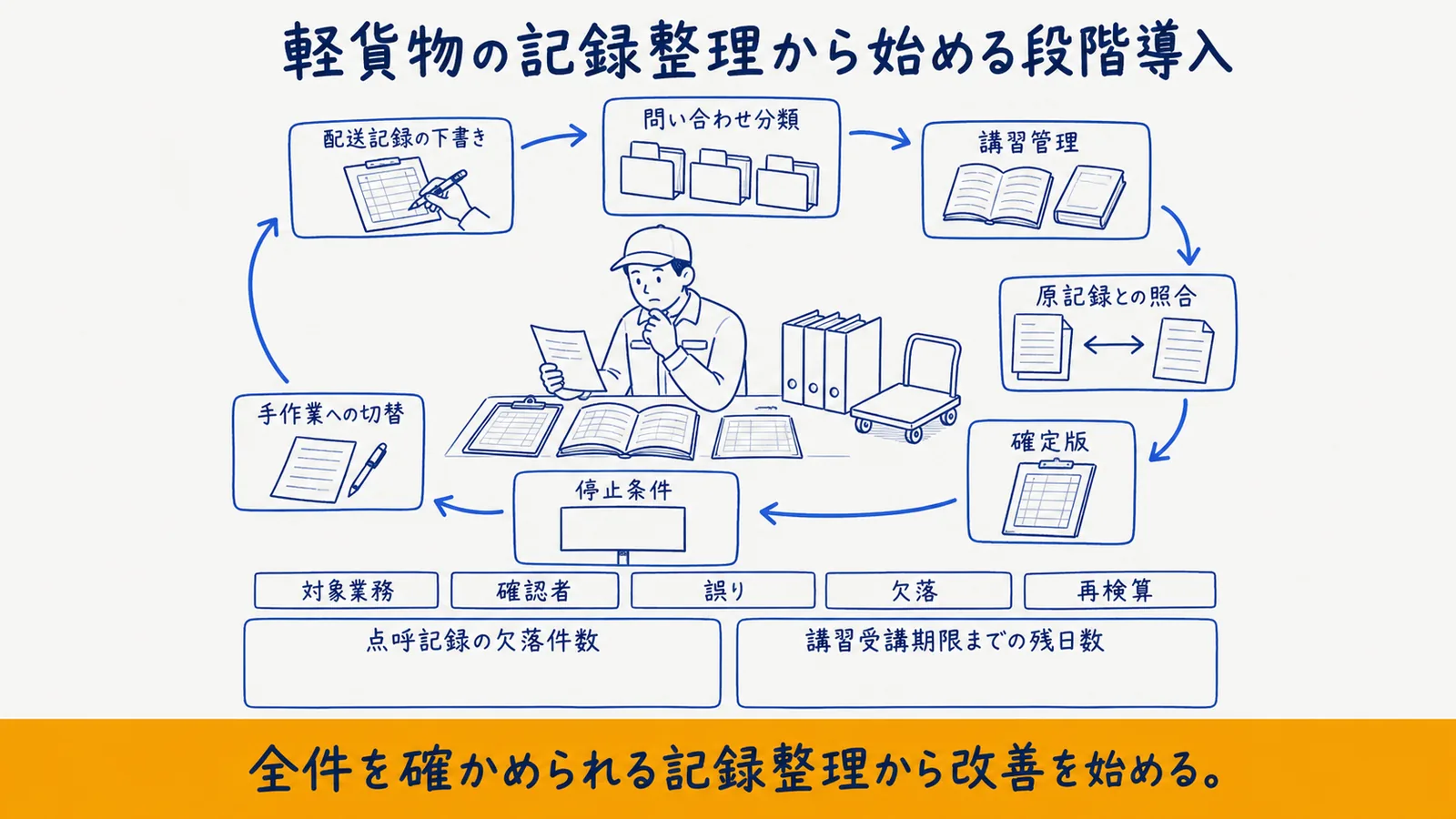事業規模別の軽貨物AI導入順序